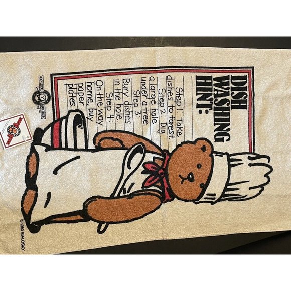 VTG 1983 Bialosky Bear Kitchen ~ 1 Mitt, 1 Potholder, 1 Towel ~ 3 Pc. Set NWT - Picture 5 of 11